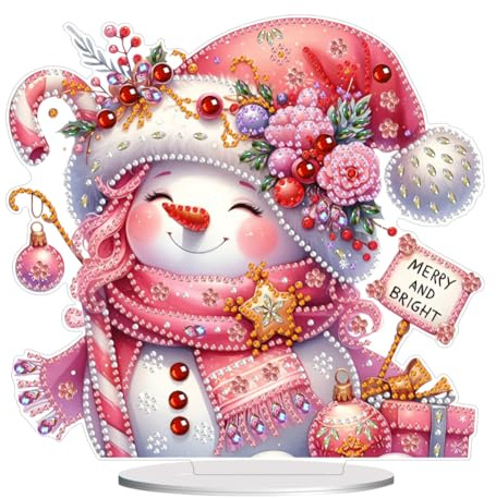 Generish Diamond Painting Tischdeko Weihnachtsdeko, Weihnachten Tisch Deko, Weinachtsdekorationen Schneemann, Christmas Decorations, Winter Weihnachtsfeier