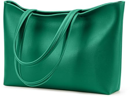 KALIDI Tote Bag Handbags for Women Large with Zip PU Leather School,Work