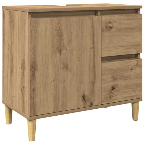vidaXL Waschbeckenunterschrank Artisan-Eiche 65x33x60 cm Holzwerkstoff