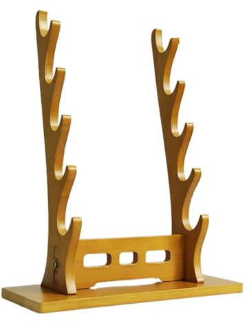 Flötenständer - Flötenständer für mehrere Flöten | 5-stufiger Flötenständer | Mehrzweckmesser-Ausstellungsständer | Eleganter Tischhalter | Sammlungspräsentationsständer für Scheide und Flöte