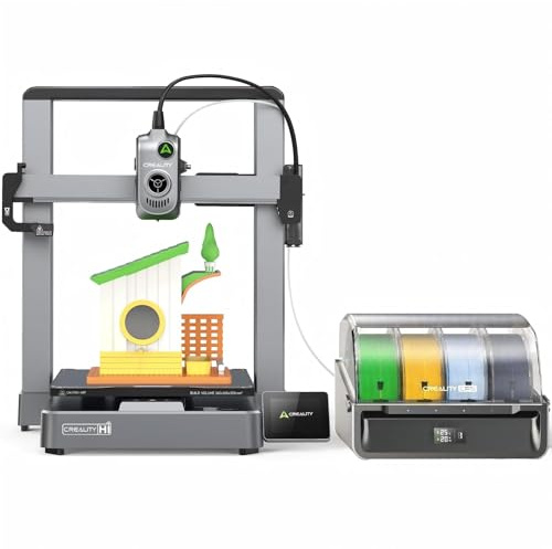 Creality Hi Combo (A) Imprimante 3D Multicolore avec CFS, 500mm/s Haute Vitesse, Mise à Niveau Automatique, Lecture Automatique du Filament, Assemblage Complet, Mode Silencieux 260x260x300mm