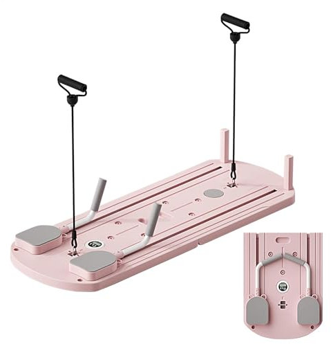 Pilates Board, Pilates Reformer Machine for Home, Foldable Pilates Reformer, Automatic Rebound Abdominal Muscle Roller, Home Workout Pilates Equipment, Reformer Pilates Board for Home Use,