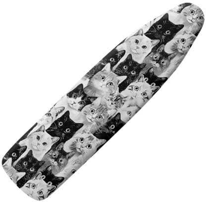 Xoenoiee Cute Cats Pattern Ironing Board Cover Scorch and Stain Resistant Thick Covers for Home, Laundry, Ironing Board Covers with Hook and Loop