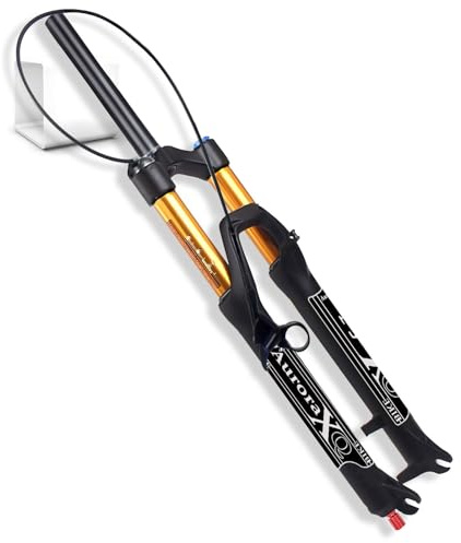 LYYCX AuroraXQ Fourche Suspension VTT Vélo de Montagne 26/27,5/29 Pouces 160mm Voyage Bicyclette Fourche Avant à Air for Cyclisme de Descente - Noir