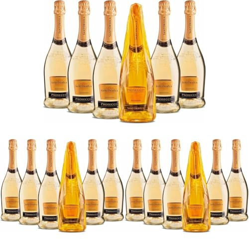 Casa Sant'Orsola - Prosecco D.O.C. Millesimato Extra Dry, da Uva Glera, Gusto Fresco con Note Fruttate, 6x750 ml (Confezione da 3)
