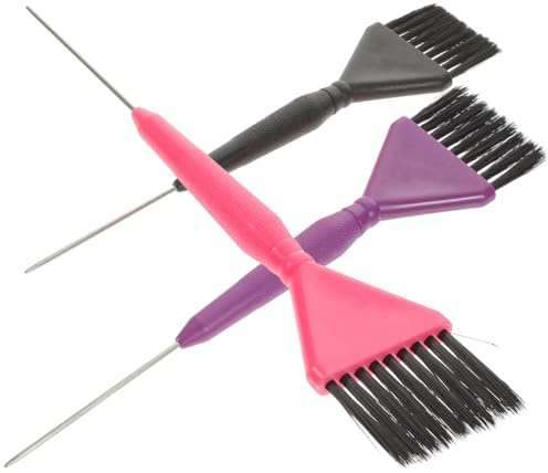 Beaupretty 3piezas Peine para Teñir el Cabello de Pinceles para Teñir el Cabello Adecuado para Tinte de Pelo Casa Incluye Pincel para Resaltar y Cepillo para Tinte Color Aleatorio