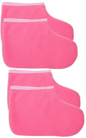 Mikikit Réutilisables et Lavables Spa 2 Paires de Chaussettes en Polyester pour Soin des Mains Pieds le Sommeil