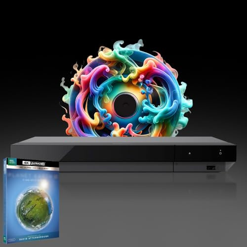 MULTIREGION Blu-ray Player Compatible with Sony UBP-X700K MultiRegion Blu-ray Region A, B & C - DVD Regions 1-8 - Bundle Including Plan. Ear. 2 4K UHD Disc