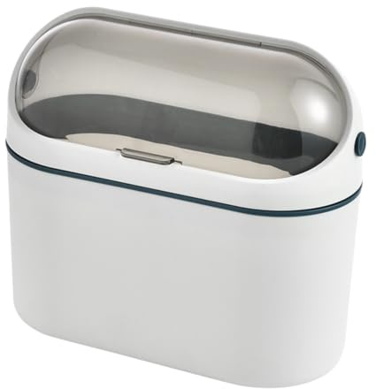 GLSTOY Cestino Spazzatura Appendibile da Cucina e Bagno con Coperchio a Ribalta, Materiale Abs+pp+ps, Installazione a Muro con Ganci Adesivi, Design Salvaspazio e Pratico