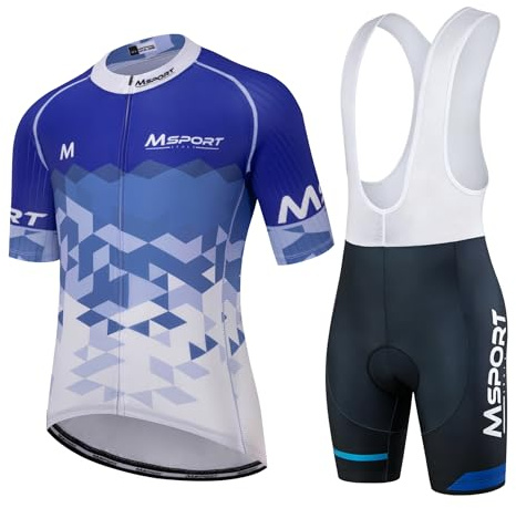 SIDE BIKE Conjunto de Ciclismo Completo – Maillot + Culotte con Pantalones Cortos con Acolchado de Gel 5D
