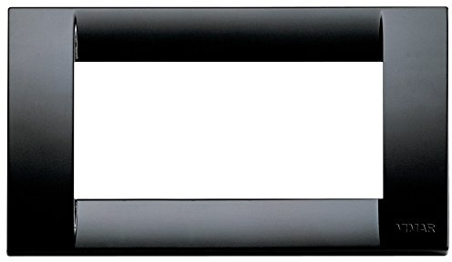 Vimar serie idea - Placa classica 4 módulo plastico negro