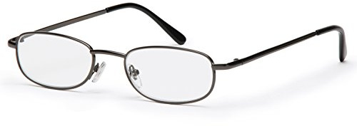 FILTRAL leichte Lesebrille für Damen & Herren/Schmale ovale Lesehilfe aus Metall in anthrazit/Dpt. +3,00 F4518484