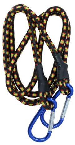 Garden Mile Heavy Duty Bungee Cords with Carabiner Clips | 48” Long Elastic Straps for Tarps, Bike Rack, Camping Gear, Luggage Straps, Roof Rack, Van Accessories, and Outdoor Essentials (1Piece)