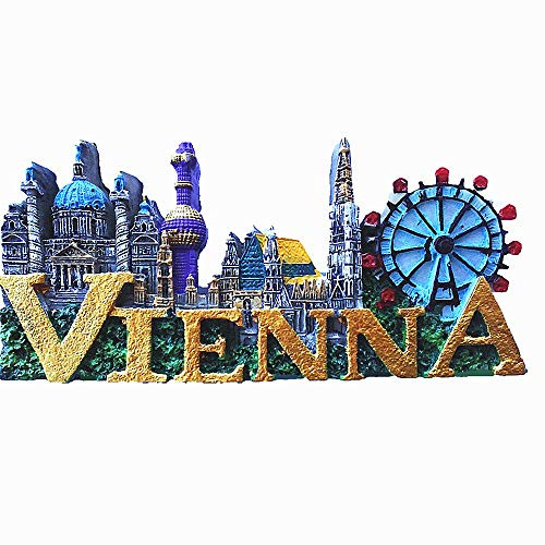 Calamita da frigorifero 3D Vienna Austria souvenir collezione regalo decorazione casa e cucina lavagna magnetica magnetica magnete frigorifero Vienna