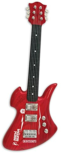 Bontempi | ElectroGroove - Chitarra Rock Elettronica per Vibrazioni Potenti e Ritmi Innovativi, Rosso