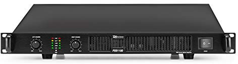 Power Dynamics PDD1100 Digital PA Power Amplifier - 2-Channel Rack Mountable 1200W Stereo or Bridged Amplifier for Audio Installations