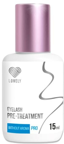 LOVELY Wimpernverlängerung Pre-Treatment 15ml - Reiniger, Cleanser, zur Vorbehandlung OHNE DUFT - Wimpern Entfetter - Wimpernvorbereitung für künstliche Wimpern - Wimpernpflege, Wimpernreiniger
