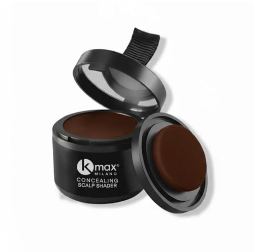 KMAX Mini Scalp Shader haarpuder männer und frauen Dunkelbraun, Hairline Powder e haarmascara zum abdecken von lichtem haar, ansatzpuder gegen graue haare - 4g