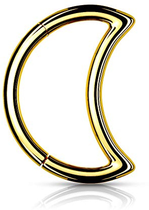 beyoutifulthings Piercing-Ring Halb-Mond Universal-Piercing Ohr-Ring Nase Septum Ohr Daith Helix Klapp-Verschluss viele Farben 1,2/8mm
