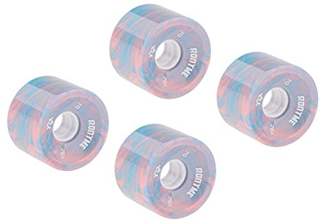 Sharplace 4pcs 70mm Longboard PU Rad Ersatz Skateboard 78A Härte Räder Cruising Wheel ABEC-9 Lager Außenhülle Gehäuse - Multi