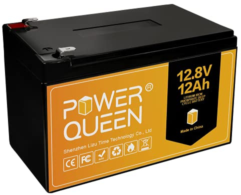Power Queen 25.6 V 100 Ah, Tiefe Zyklus-LiFePO4-Batterie mit langem Leben, über 4000-Zyklen, 2.56 kWh maximale Strombelastung, perfekt für Camper, Off-Grid-System, Solarspeichersystem 2 Pack