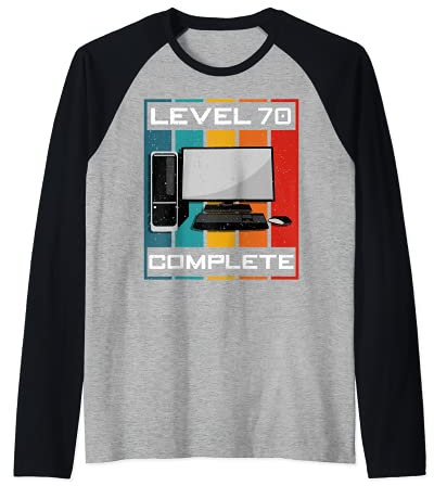 Niveau 70 Complete I 70e anniversaire Jeux sur ordinateur Manche Raglan