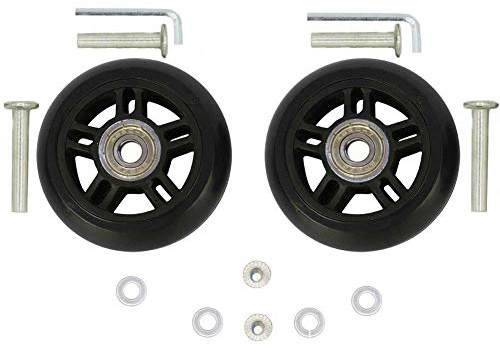 ORO Kofferrollen Ersatzrollen 94 * 24mm 8mm Zenter Lager ID Gummi Rollen Räder 1Paar Mute Gepäck Koffer Ersatz Wheels