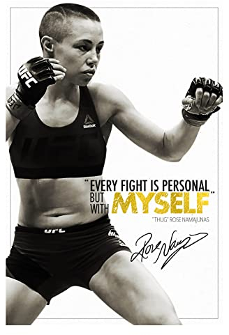 Rose Namajunas 'Thug Rose' Zitat – Myself | Fotodruckposter | vorsigniert | Pro Glanzpapier | Größe: A3 (29,7 x 42 cm)