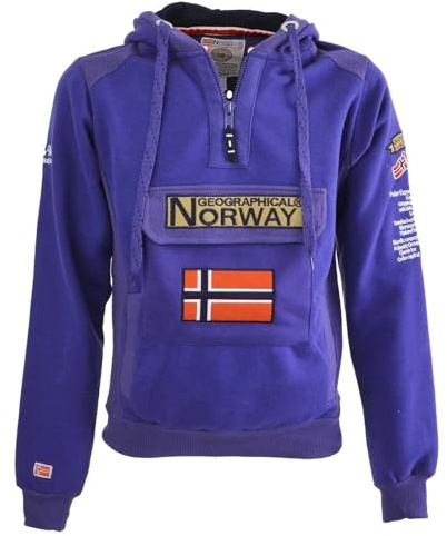 Geographical Norway Felpa Uomo GYMCLASS Viola Cappuccio
