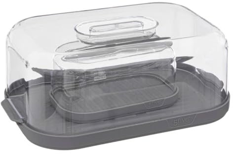 5five - scatola di formaggio fresh eat e piatto di burro grigio