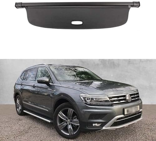 SEVOLY Voiture Arrière Coffre Rétractable Étagère pour Volkswagen VW Tiguan Allspace 2018 2019 2020 2021 2022, Cache-Bagages Couverture Cargaison Coffre Housse Protection Coffre