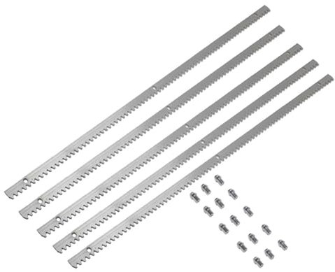 Pesado Acero Galvanizado Estante Del Engranaje Con Herrajes De Montaje, 5 X 1M Cremallera 12MM Operador De Puerta Dientes Carriles Para Motor De Puerta Corredera