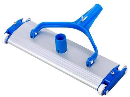 Limpiafondos Metalico Limpiador Manual de Piscinas 458 mm 4 Ruedas (Fijacion Palomilla)