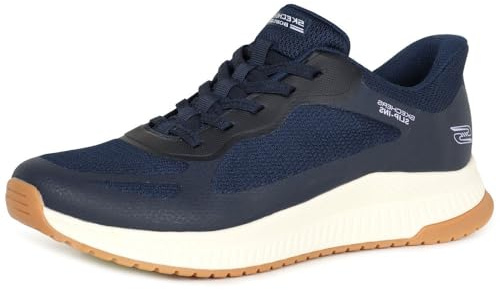 Skechers Bobs Squad 4 ZapatosMujer | Tenis informales, sin cordones, plantilla de espuma viscoelástica, almohadilla para el talón, suela flexible