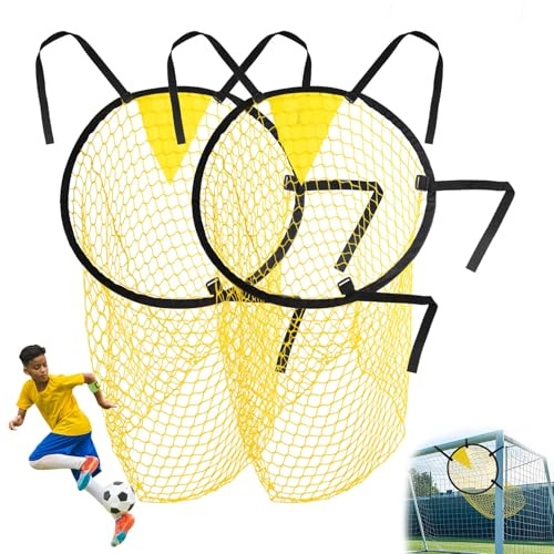 Fußballtor Zielnetz 45cm, 2 Stück Fussball Ziel, Faltbares Fußballnetz, Fußball-Oberteil, Fußballtor Trainingsziele, für das Fussballtor einfache Montage Torzonen Fokus Fußballzielnetz für Training