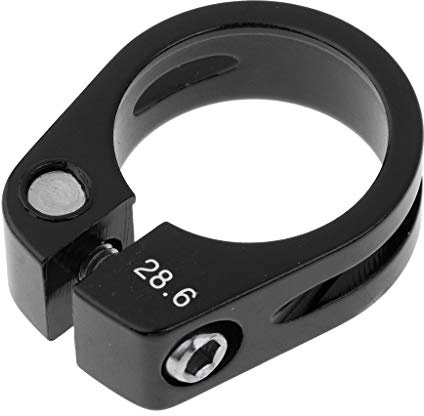 DONGLING Sattelklemme Kinder Fahrrad Sattelstütze Klemme Balance Push Scooter Sattelstütze Sattel Rohr Clip for 25,4/27,2 Mm Sattel Rohre Sattelkloben(Black 28.6mm)