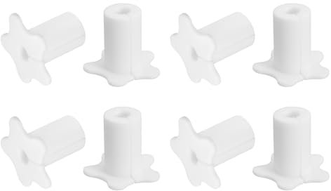 sourcing map 8 passacavi per fori da parete da 5/8 pollici, kit di instradamento cavi in silicone antiscivolo da parete, accessori per cavi Ethernet (bianco)