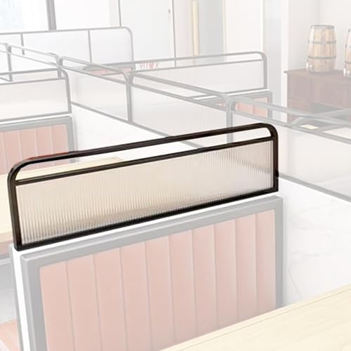 Dekorplatte aus mattem Glas, 30,5 - 50,8 cm, für Esstische, Restaurants, Bars und Schreibtische – stilvolle Trennwand, 30,5 x 91,4 cm, schwarzes Design
