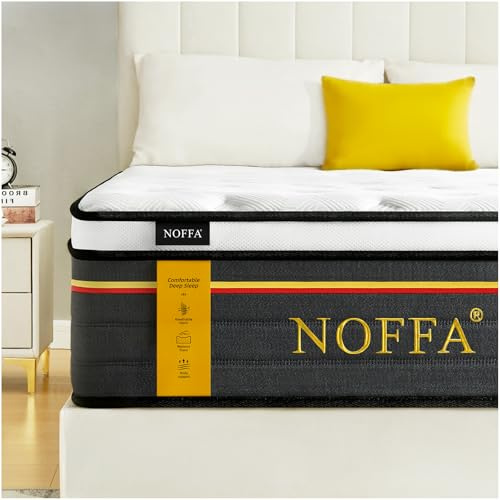 NOFFA 3FT Orthopedic Single Mattress | 12 Single-Size Hybrid Mattresses | 7 Zone Orthopedic Mattresses Include Memory Foam & Pocket Sprungs,Medium Firm,90x190x30cm