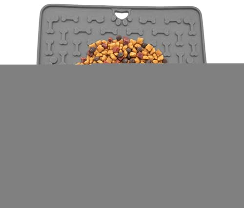 Tappetino per leccare cani in silicone, 18 x 19 cm, design testurizzato a alimentazione lenta, supporto con ventosa antiscivolo, dispenser facile da pulire, per noia, allenamento, alimentazione