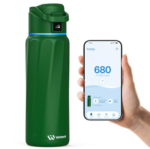 WaterH BOOST Smart Water Bottle Tracker with Reminder to Drink Water, 32oz