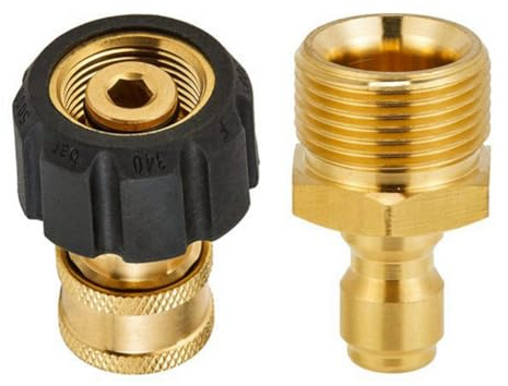 Asyduey Juego de Adaptadores para Lavadora de Alta Presión, Kits de Conexión Rápida, Herramienta A Varilla M22 A Conexión Rápida de 1/4