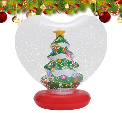 Aufblasbare Weihnachtsdekoration, riesige Lichtkugel, Feiertagsglüh-Dekoration, ferngesteuertes festliches Balldisplay | wasserdichte luftgefüllte Skulptur für Hof, Garten, Pool, Terrasse,