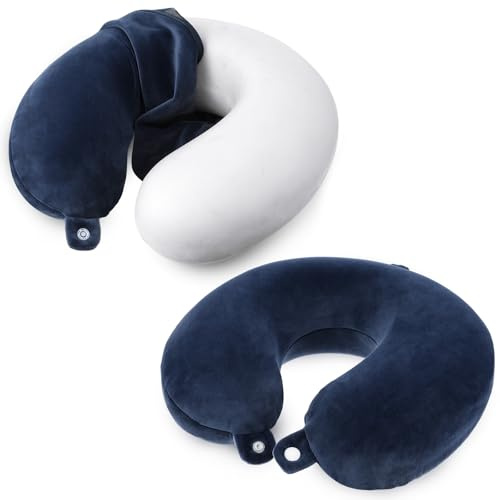 2 Stück U Form Nackenrollenbezug Förmiges Nackenkissen Case Cover Bezug Für Nackenrolle Nackenhörnchen Reise Förmiger Nackenkissenbezug Mit Reißverschluss Ersatzbezug Nackenhö für Flugzeug Auto