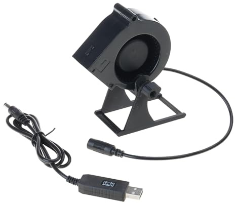 ZYOUQI Ventilador circulador de aire de escritorio USB de 12 V que aumenta el cable multiángulo para refrigeración e iluminación, 3800 rpm, 4,5 W, 20 CFM, ventilador de escritorio