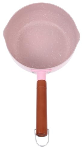 DIYEAH Marmite en Aluminium 18 Cm sans Couvercle Rose, Casserole Ménagère Maifan pour Cuisson Lait et Aliments Bébé, Ustensile Cuisine Léger et Facile à Nettoyer, Pot à Soupe Polyvalent