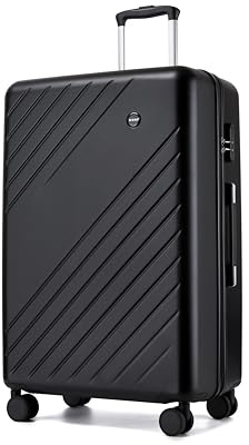 Kono Large Suitcase, Lightweight ABS+PC Hard Shell Luggage with 4 Wheels