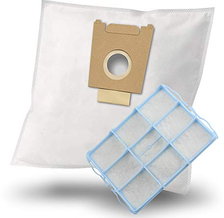 MisterVac | 10 sacchetti per aspirapolvere + filtri compatibili con Bosch BSG 62022/03 Logo, BSG62022/04