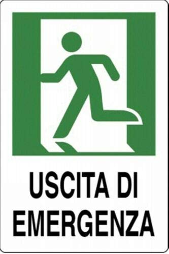 Vigor - cartelli segnali plastica uscita emergenza sx 300x200 mm 10 pz - 24973