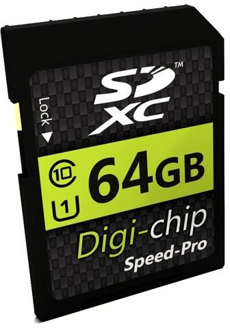 Digi-Chip 64GB SDXC Class 10 Memory Card For Panasonic Lumix DMC-FZ1000, DMC-FZ72, DMC-TZ80, DMC-FZ330, DMC-FZ200 and DMC-TZ100 Digital Cameras (64GB High Speed (green))